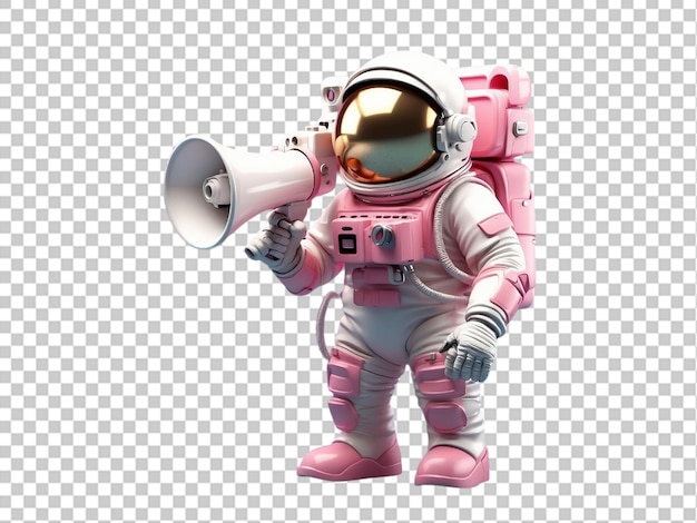 Astro speak with megaphone 3d illustration