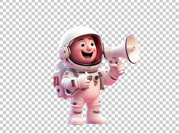 Astro speak with megaphone 3d illustration