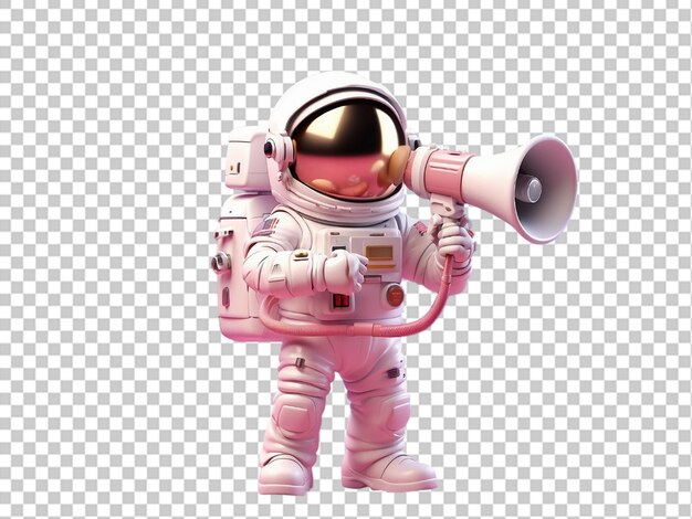 Astro speak with megaphone 3d illustration