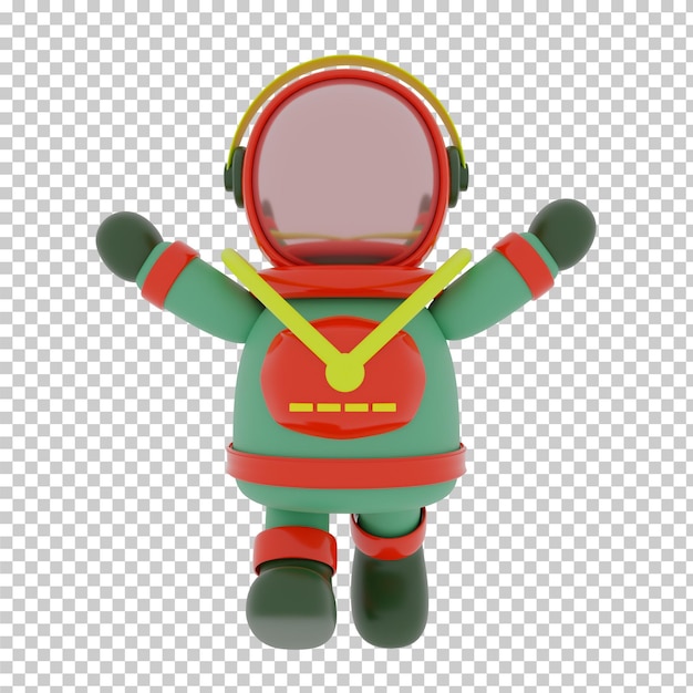 Astronaut cartoon model 3D rendering