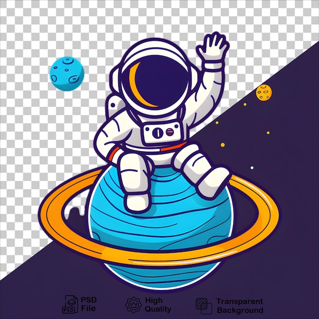 Astronaut Character on Planet Design