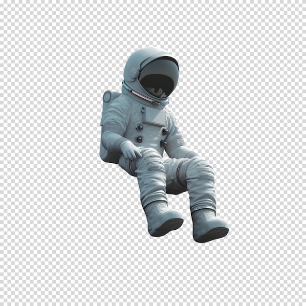 Astronaut isolated on transparent background International Day for Human Space Flight