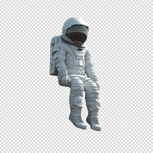 Astronaut isolated on transparent background International Day for Human Space Flight