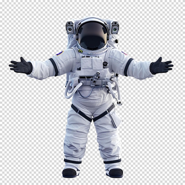 Astronaut isolated on transparent background space flight day Asteroid Day International Moon Day