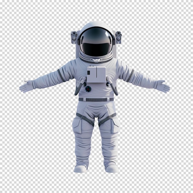 Astronaut isolated on transparent background space flight day Asteroid Day International Moon Day