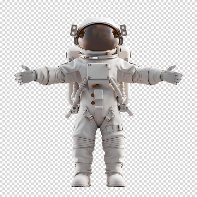 Astronaut isolated on transparent background space flight day Asteroid Day International Moon Day