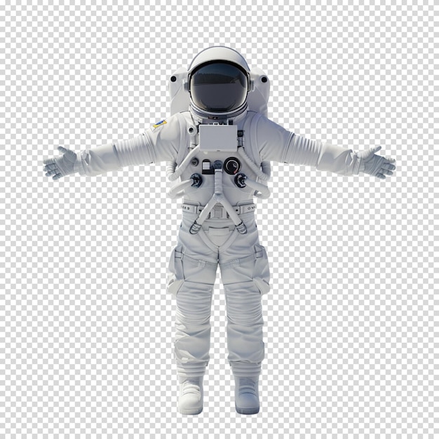 Astronaut isolated on transparent background space flight day Asteroid Day International Moon Day