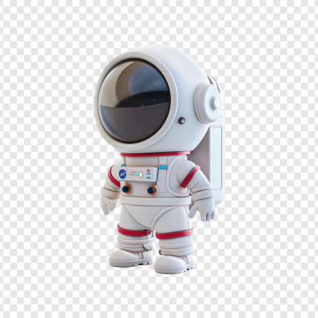 PSD astronaut in a space suit isolated on transparent background