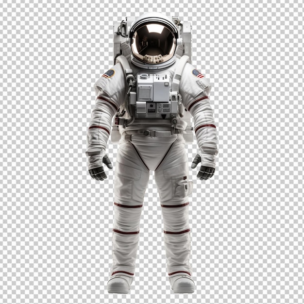 Astronaut in a space suit isolated on transparent background