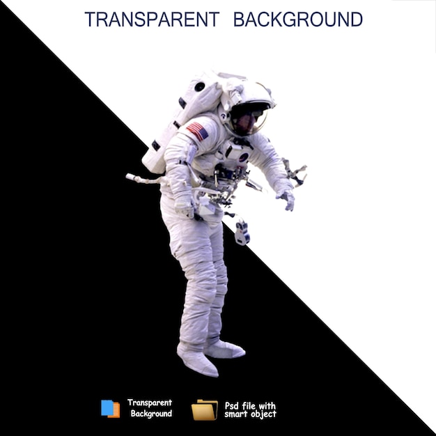 an astronaut in a space suit with a space suit on the back