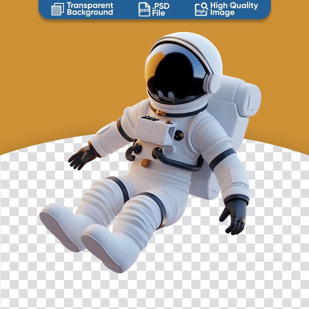 Astronauts 3D Space Journey A Simple Cartoon Illustration for Kids