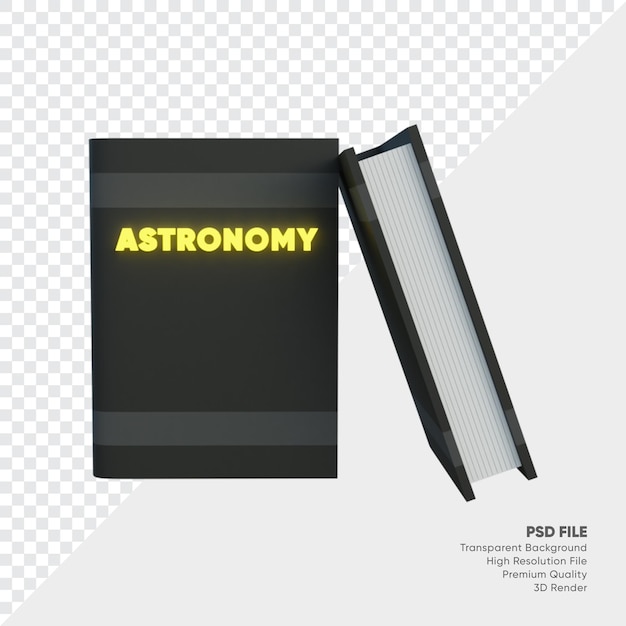 ASTRONOMY BOOK 3D ILLUSTRATION