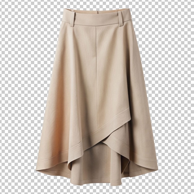 PSD asymmetric skirt on transparent background