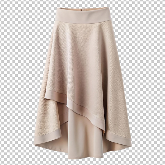 PSD asymmetric skirt on transparent background