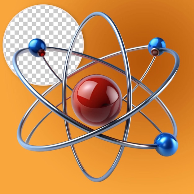 atom on transparent background