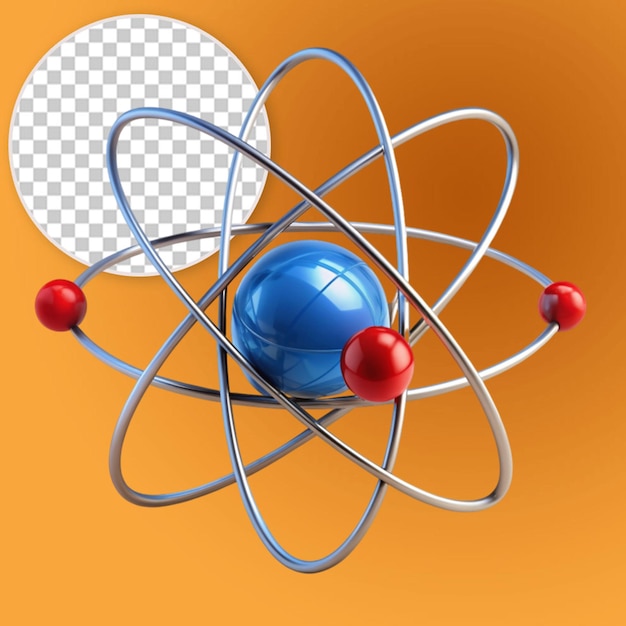 PSD atom on transparent background