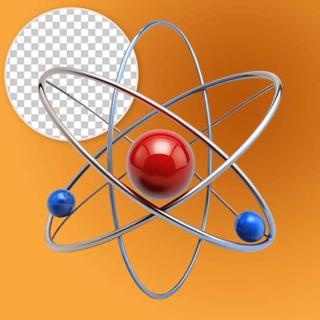 PSD atom on transparent background