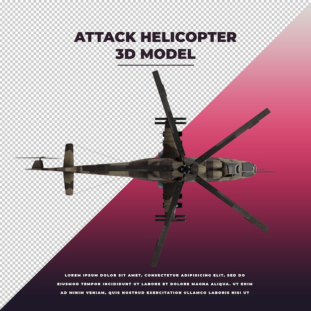 Attack Helicopter 3d isolated