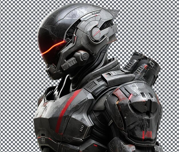 Attractive Commander Shepard Mass isolated on transparent background