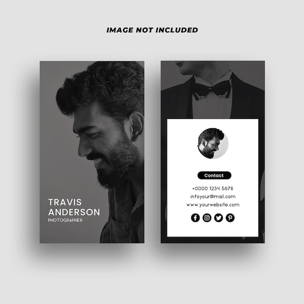 PSD attractive photographer business card design psd template