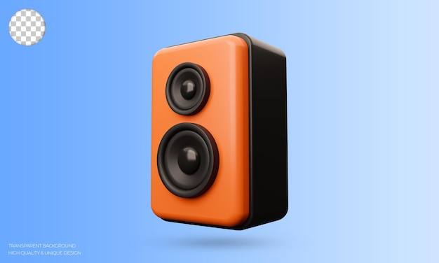 Audio speaker 3d icon. Loudspeaker icon, music instruments symbol