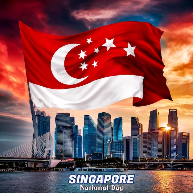 August 9th Singapores independence day Singapore National Day design by ai