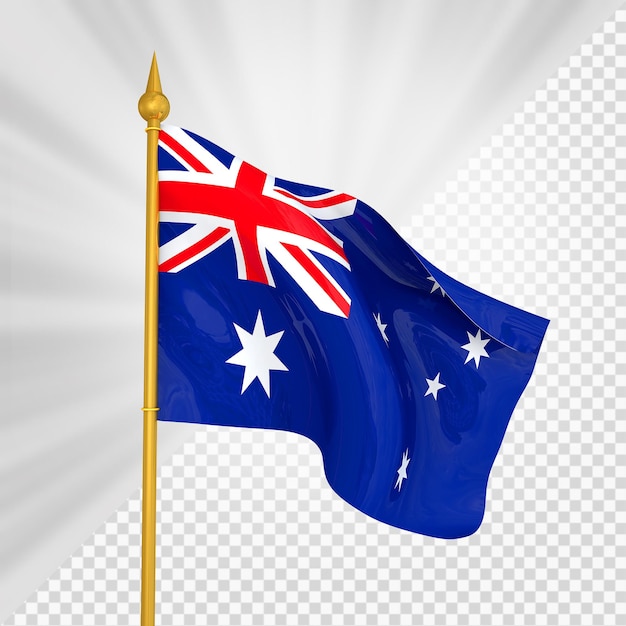 Australia Flag 3d render 