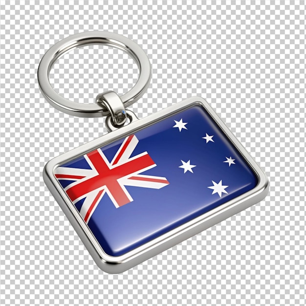 Australia flag key chains on transparent background