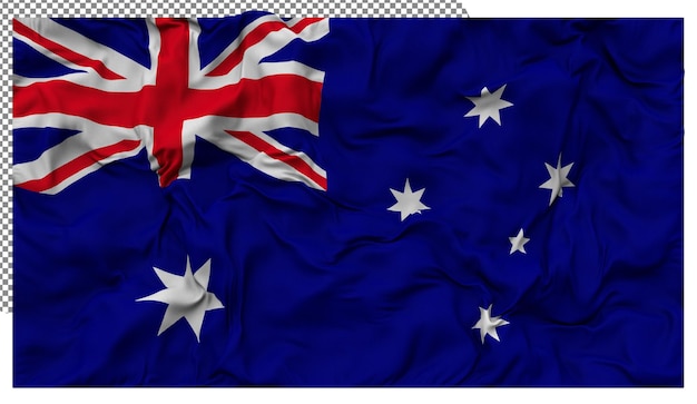 Australia Flag Waving Cloth Bump Texture Background 3D Rendering