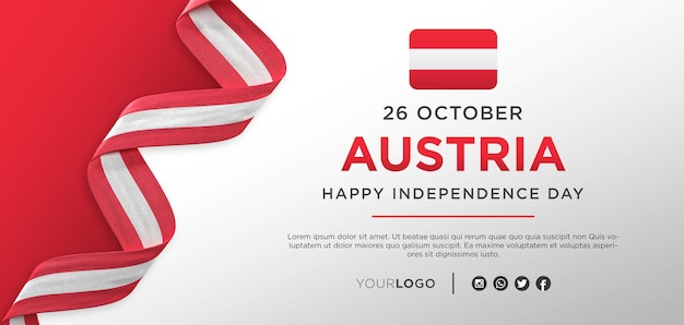 Austria National Independence Day Celebration Banner, National Anniversary