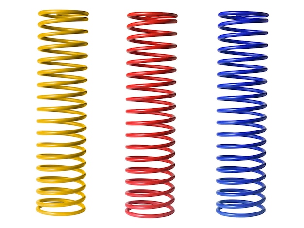 automotive suspension springs transparent background