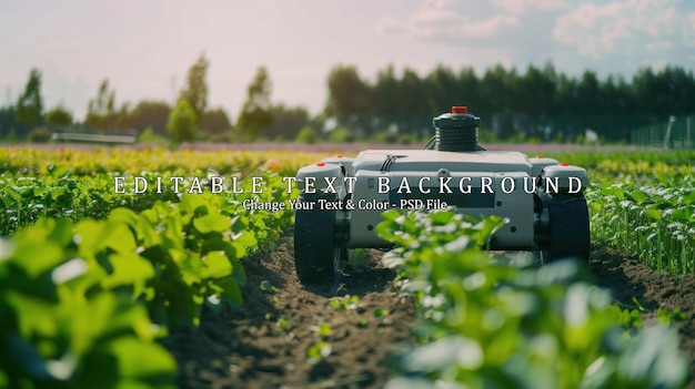 PSD autonomous farming robot in a field