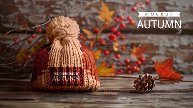 PSD autumn clothing mockup