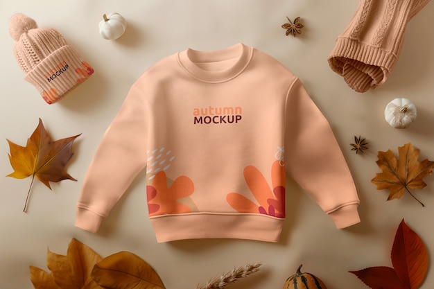 PSD autumn clothing mockup