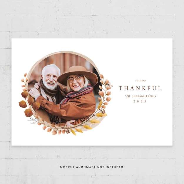 Autumn Fall Photo Card Flyer Template