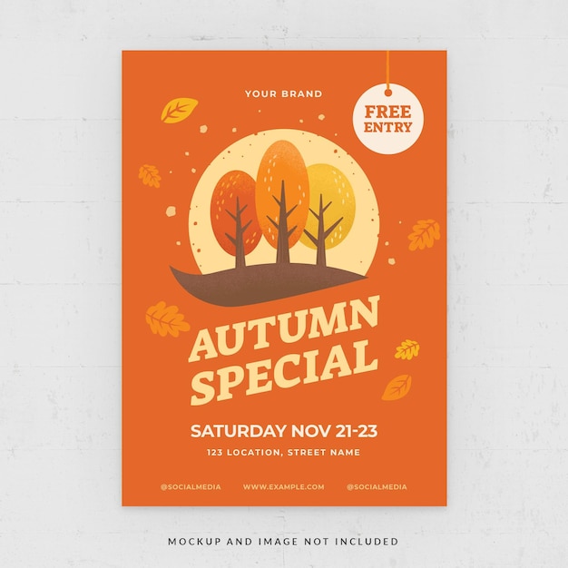 Autumn Fall Special Event Flyer Template in PSD