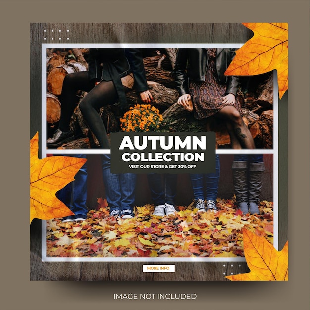 Autumn fashion collection instagram social media post feed