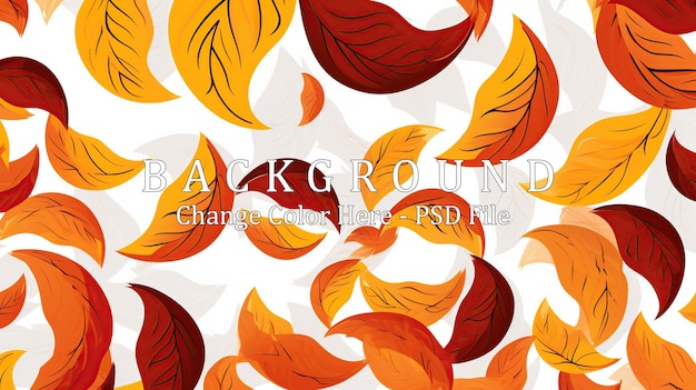 PSD autumn leaf pattern vibrant fall colors