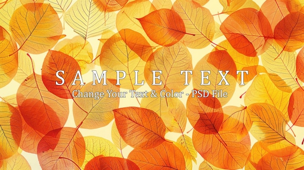 PSD autumn leaves background texture