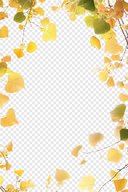 autumn leaves on a transparent background