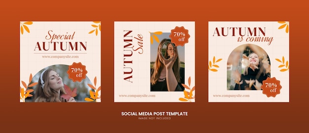 Autumn Promotion Social Media Square Post Template