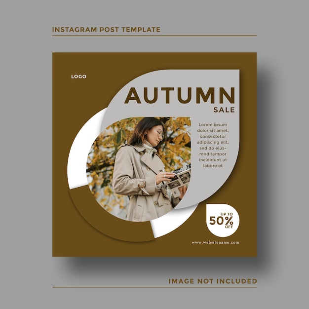 PSD autumn sale social media post template