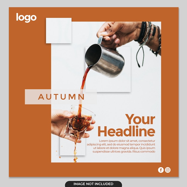 Autumn social media template