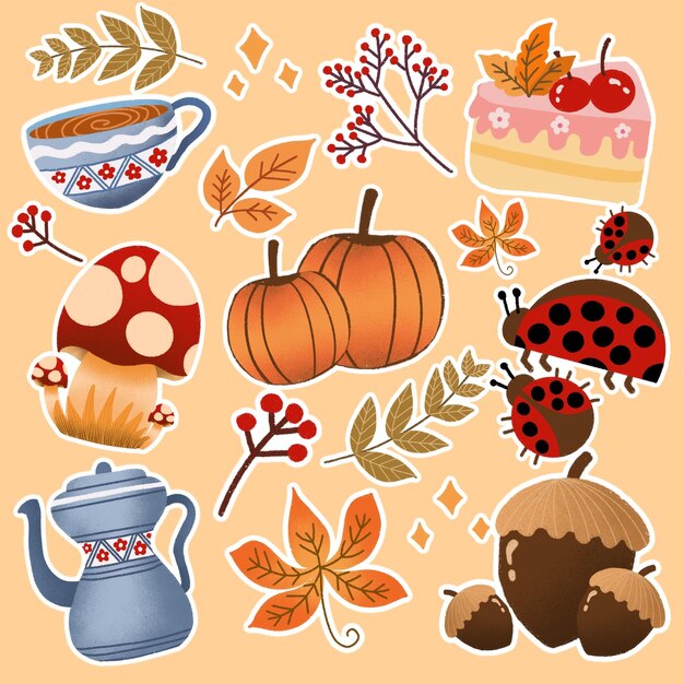 Autumn Stickers Set