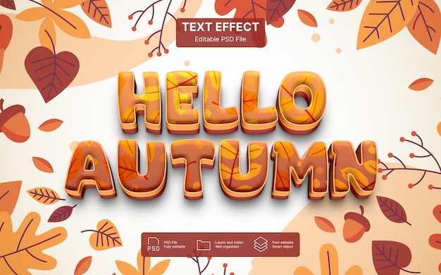 PSD autumn text effect