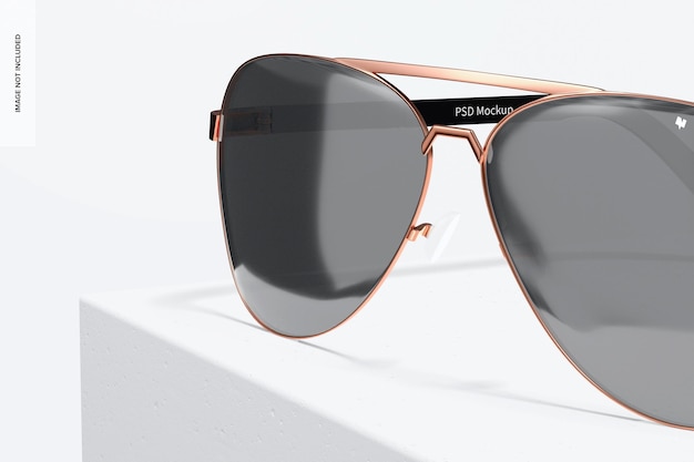 Aviator Sunglasses Mockup, Close Up