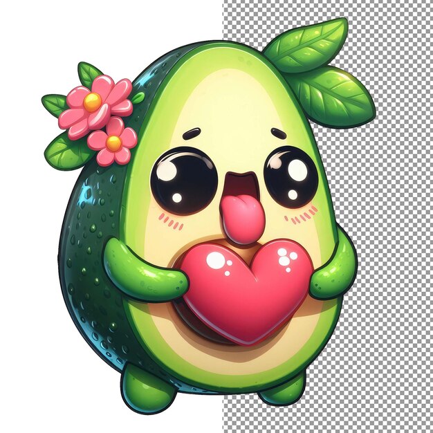 Avocado Amore Heart in Hand Sticker