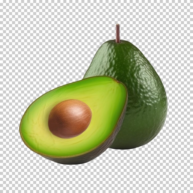 Avocado Fruit Isolated on Transparent Background