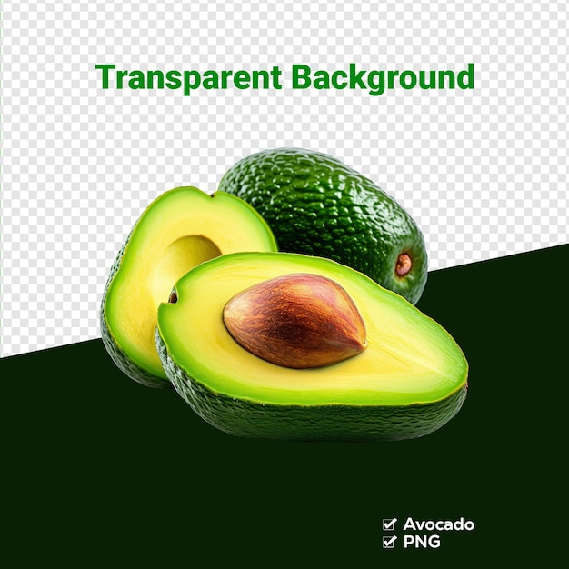 Avocado transparent background PNG