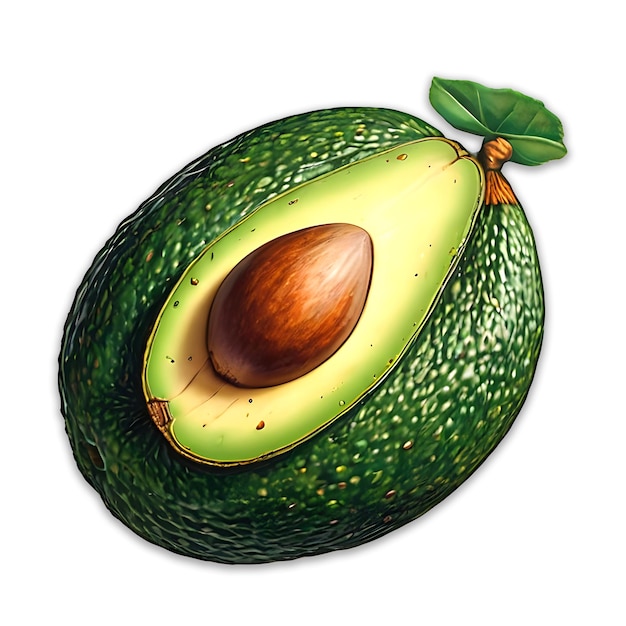 avocado with a green skin